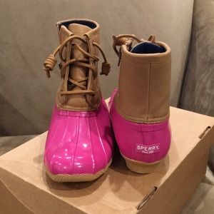 Youth Sperry Saltwater Boot Pink